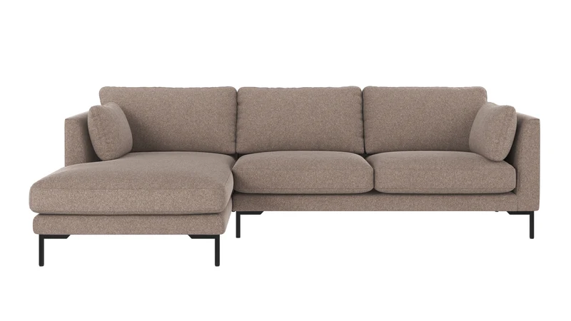 Ecksofa Corwin 3-Sitzer, braun