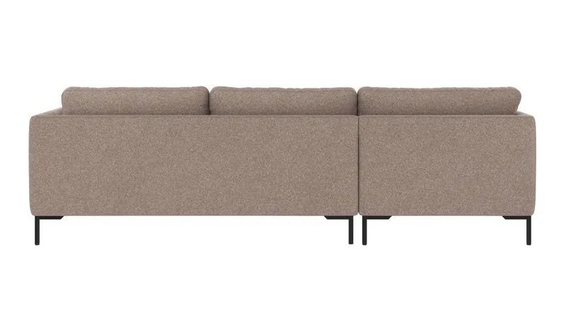 Ecksofa Corwin 3-Sitzer, braun