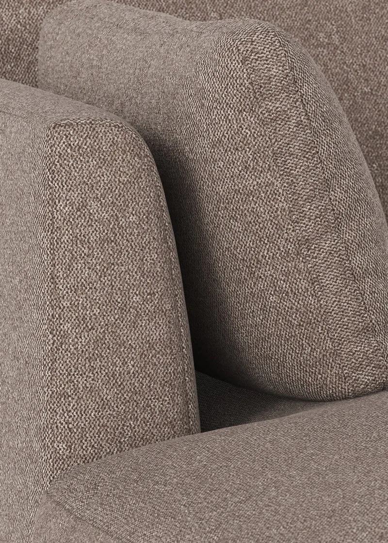 Ecksofa Corwin 3-Sitzer, braun