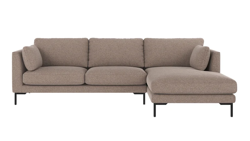 Ecksofa Corwin 3-Sitzer, braun