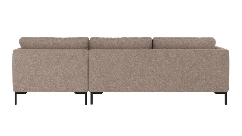 Ecksofa Corwin 3-Sitzer, braun
