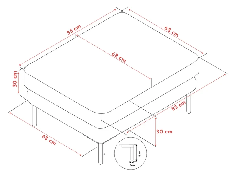 Loungehocker Corwin, braun