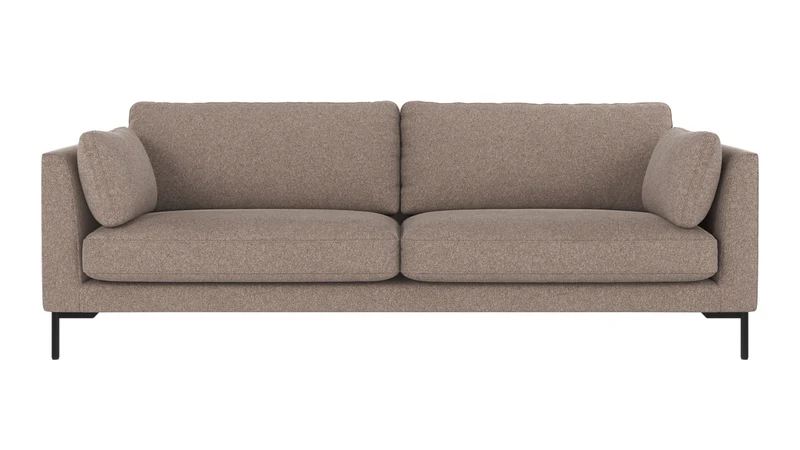 Lounge Sofa Corwin 3-Sitzer, braun