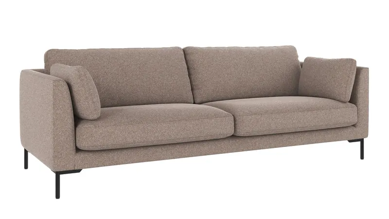Lounge Sofa Corwin 3-Sitzer, braun