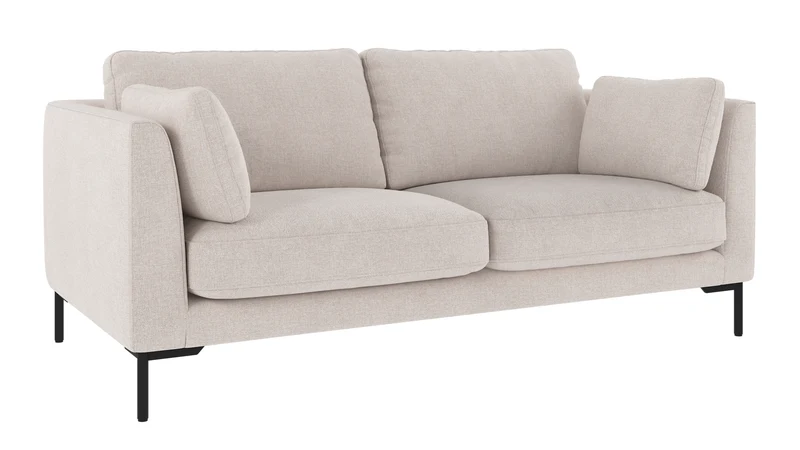 Lounge Sofa Corwin 2,5-Sitzer, hell-beige