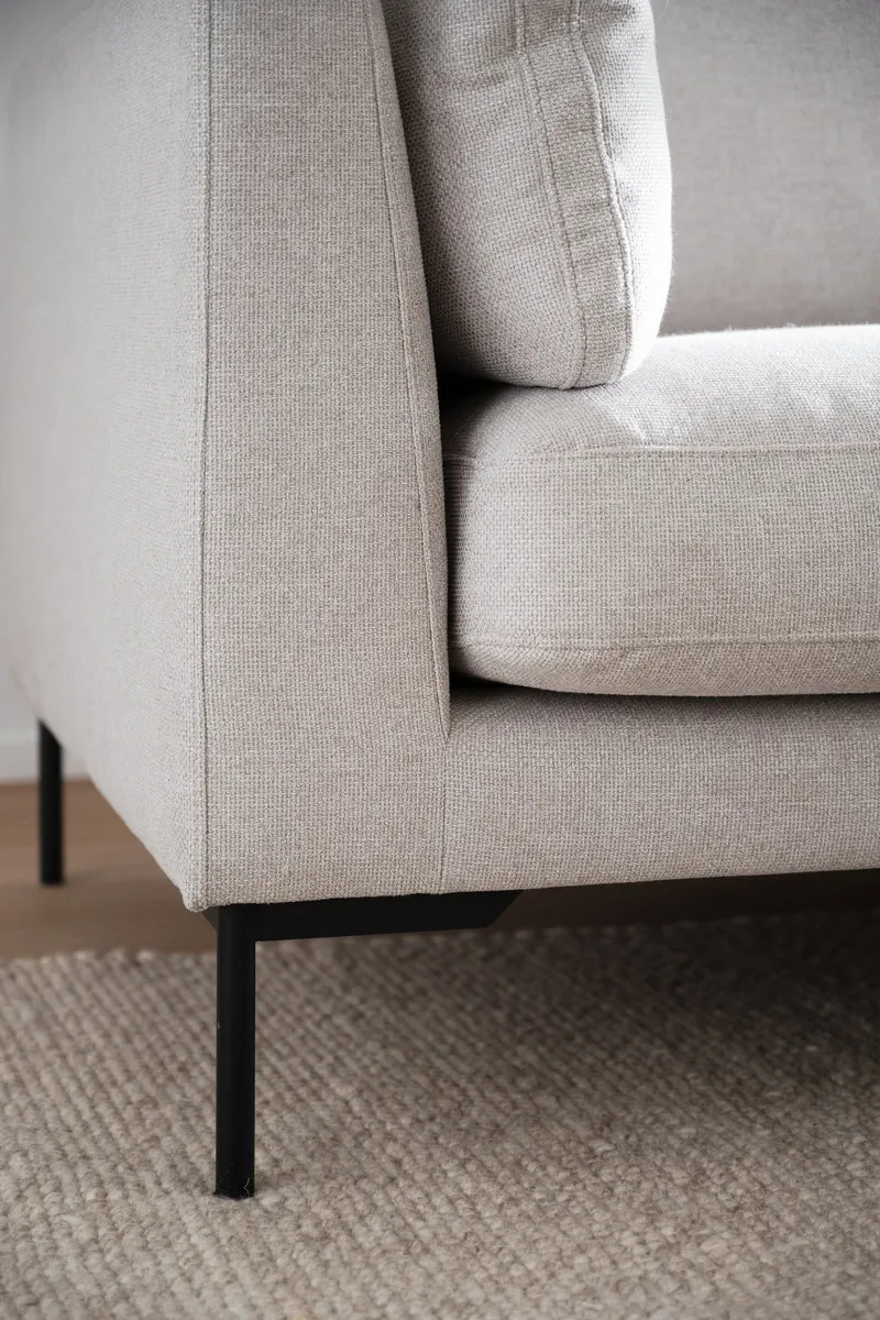 Lounge Sofa Corwin 2,5-Sitzer, hell-beige
