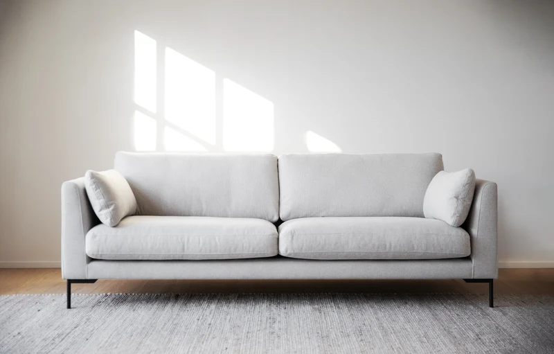 Lounge Sofa Corwin 2,5-Sitzer, hell-beige