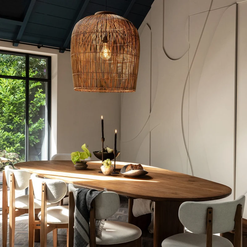 Hängelampe Rattan, natur