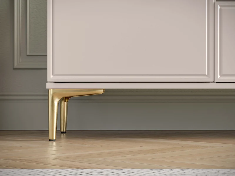 Zweittüriger RTV-Schrank Sandro mit Klappe und Nische, 180 cm, Kaschmir