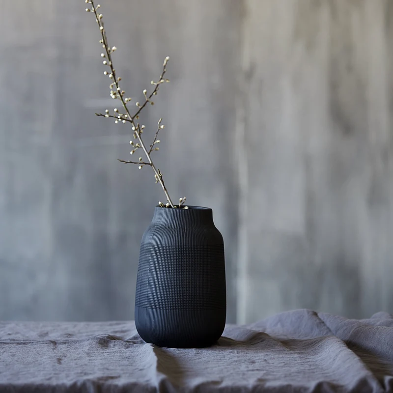 Keramikvase Talia, schwarz