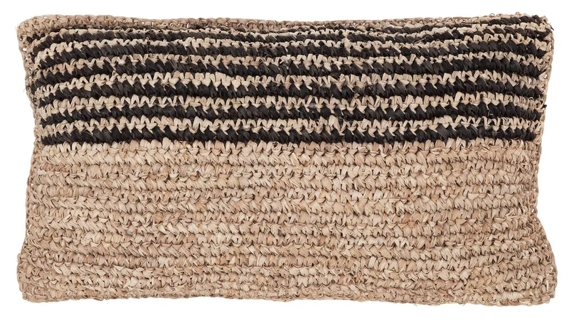 Jute Kissen, natur | schwarz