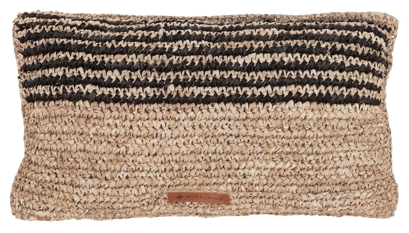 Jute Kissen, natur | schwarz