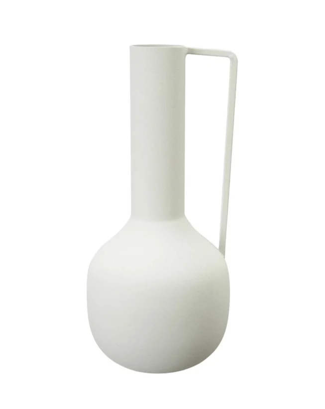 Metallvase Akhila, weiß