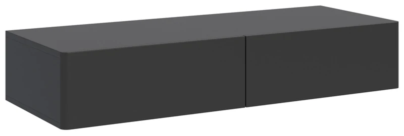 Hängender Schminktisch Olio mit zwei Schubladen, 110 cm, schwarz