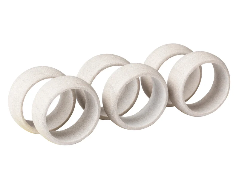 Serviettenringe 6er Set, sand