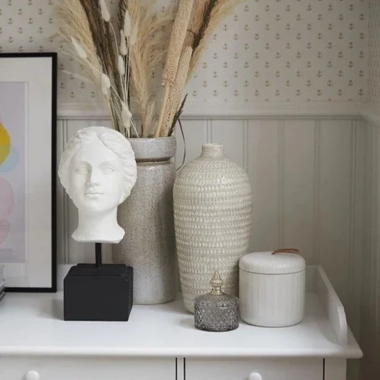 Keramikvase Cassandra H35cm, grau