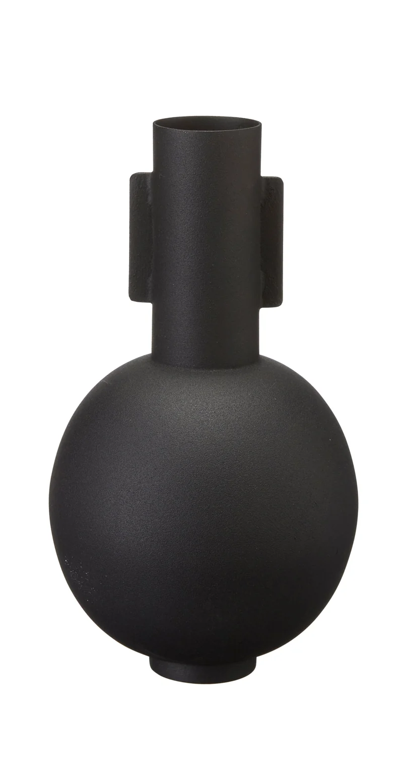 Metallvase Megha, schwarz