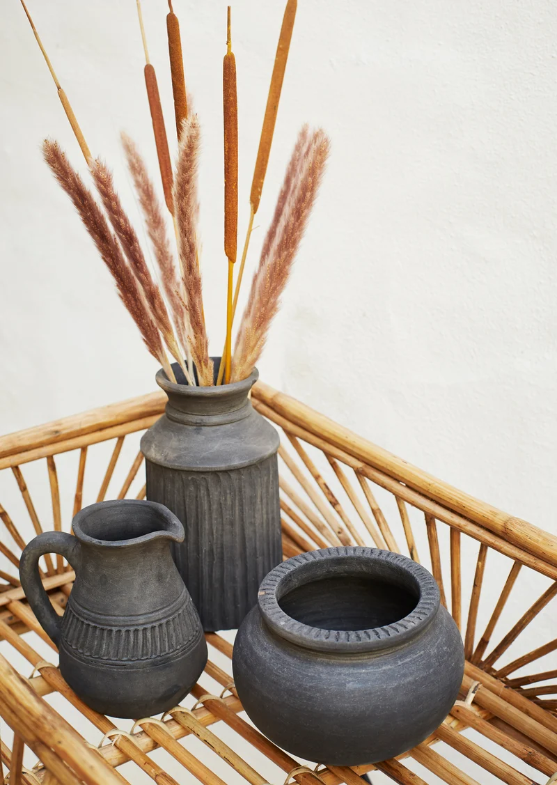Keramikvase Lira H20cm, schwarz