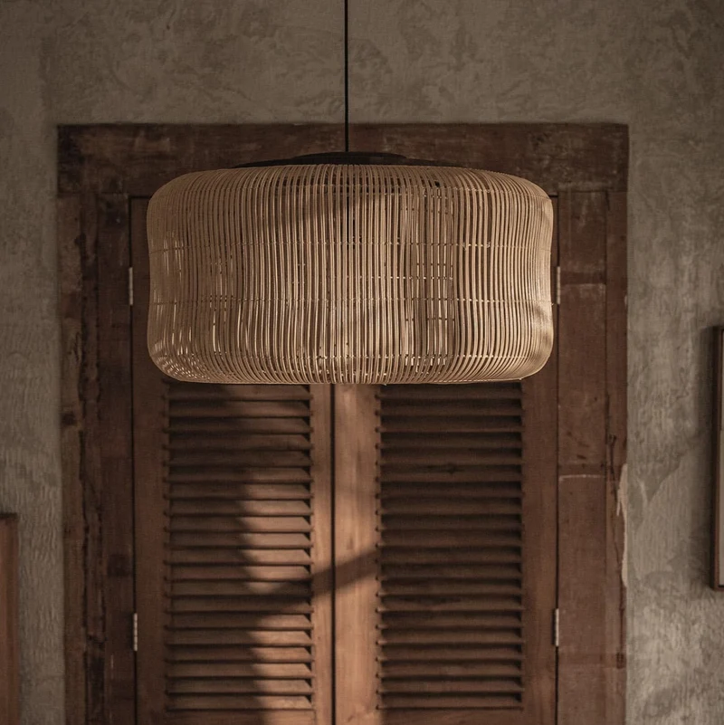 Hängelampe Rattan, natur