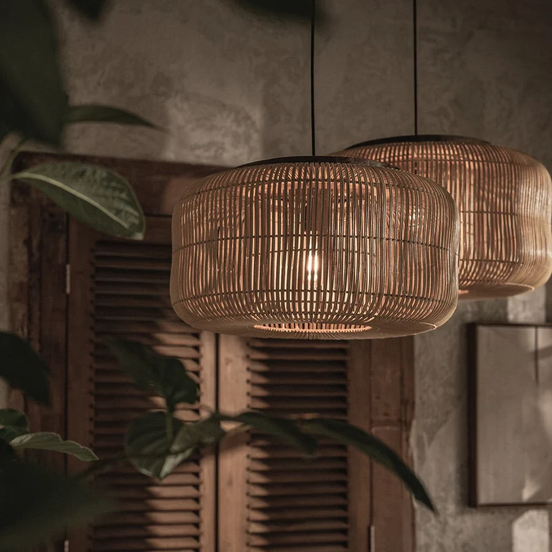 Hängelampe Rattan, natur