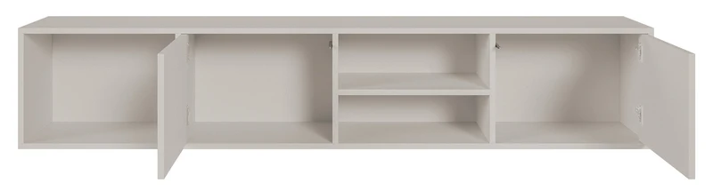 Sanva Hängeschrank für TV mit zwei Türen und drei Fächern, 200 cm, Kaschmir