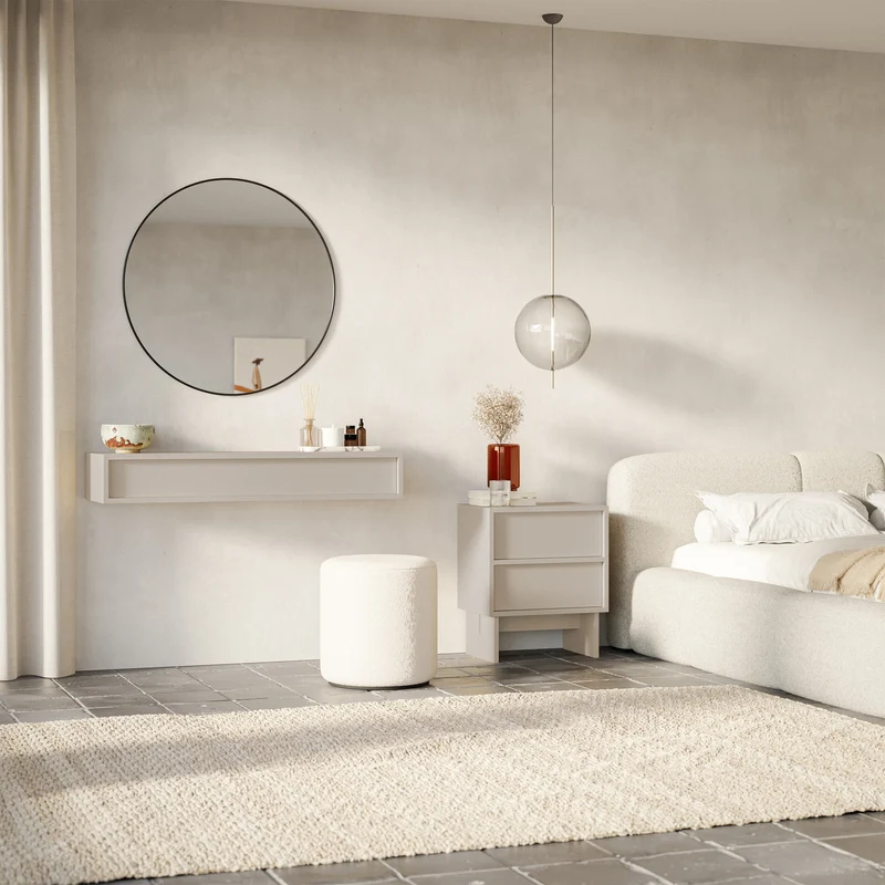 Sanva-Konsole mit hängender Schublade 90 cm Kaschmir