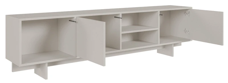 Sanva TV-Schrank mit zwei Türen und drei Fächern, 200 cm, Kaschmir
