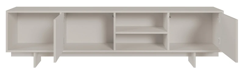 Sanva TV-Schrank mit zwei Türen und drei Fächern, 200 cm, Kaschmir
