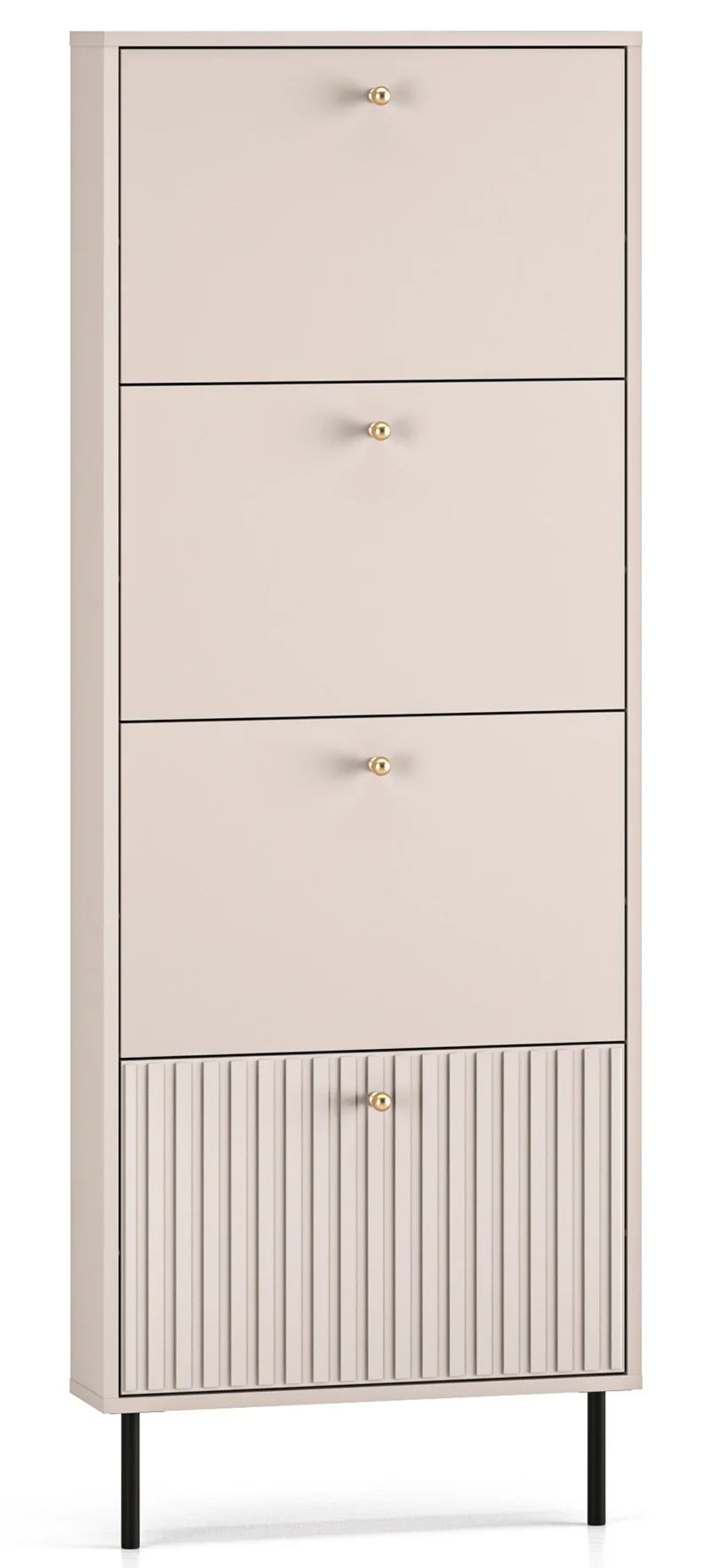 Schuhschrank Caletto mit vier Fächern 60 cm Kaschmir