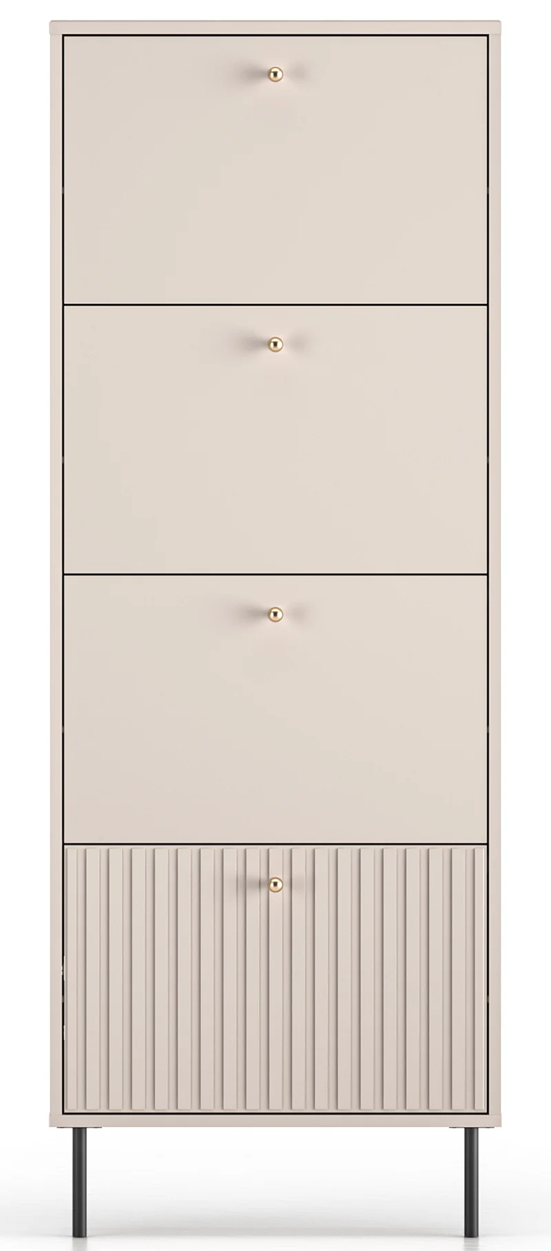Schuhschrank Caletto mit vier Fächern 60 cm Kaschmir