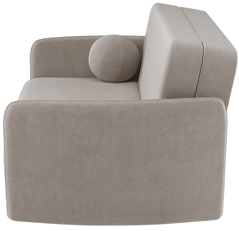 Ausziehbares Zweisitzer-Sofa Paxi 165 cm mit Stauraum, hellbeiger Chenille-Bezug