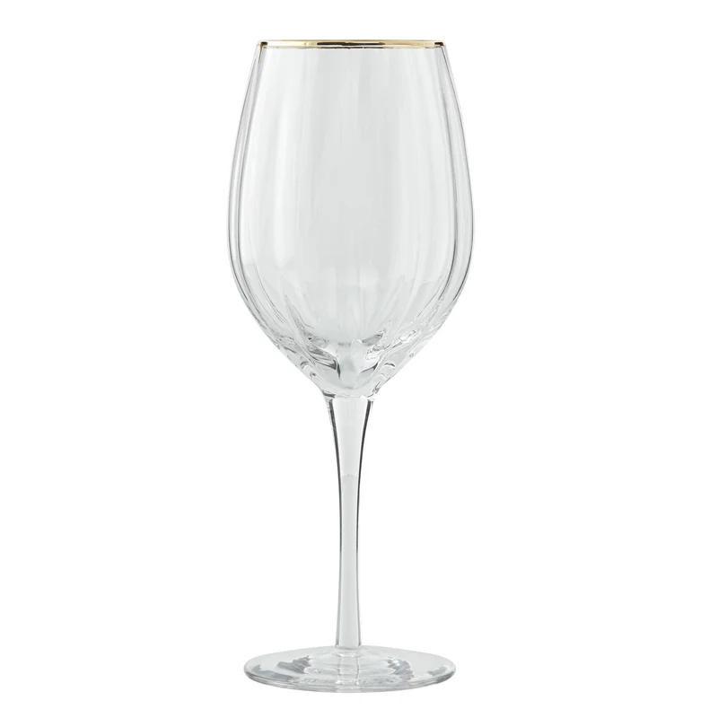 4er Set Rotwein Glas gold, 58cl