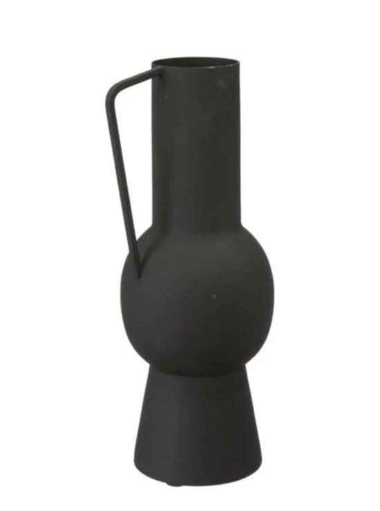 Metallvase Malia, schwarz