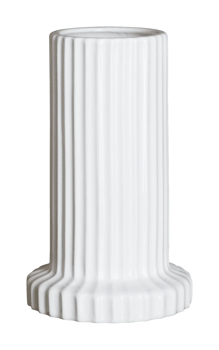 Vase Stripe, weiß