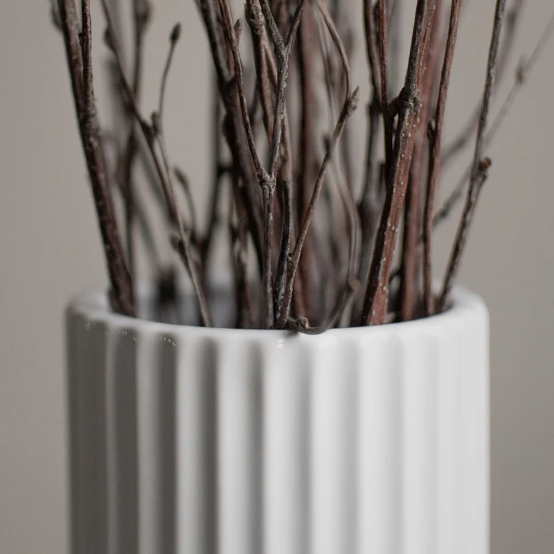 Vase Stripe, weiß