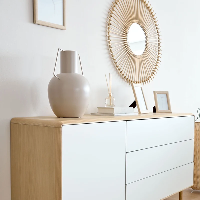 Metallvase Hera, beige