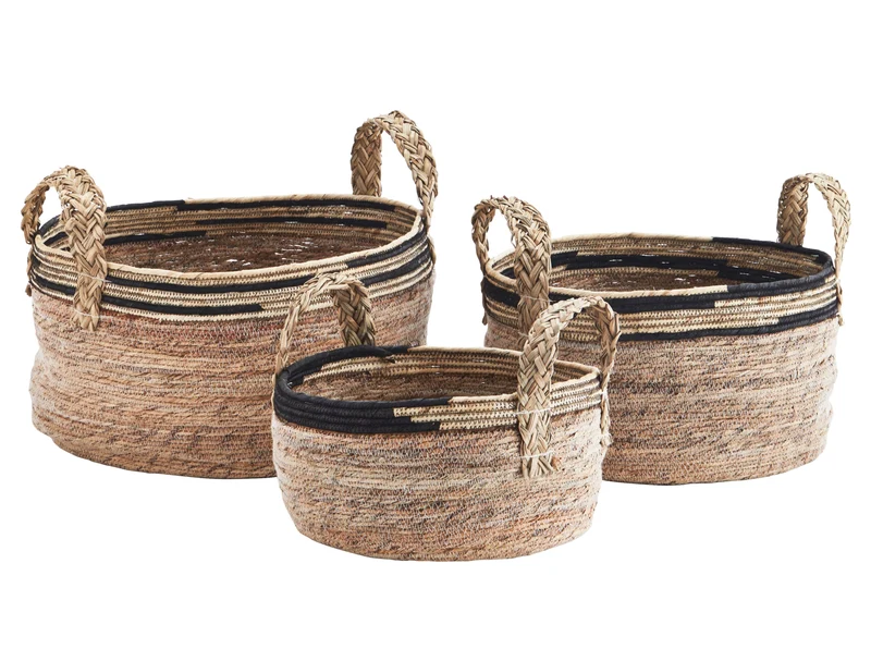 3er Set Aufbewahrungskörbe Jute