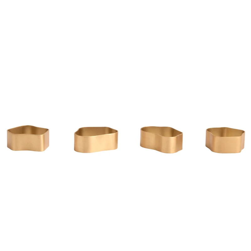 Serviettenringe Capri 4er Set, gold