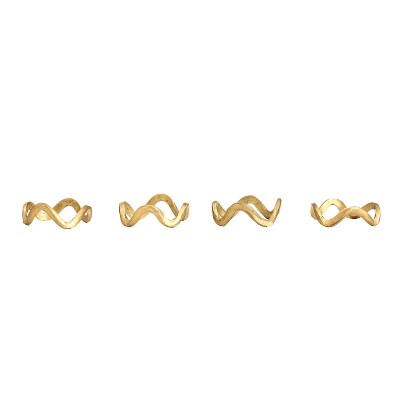 Serviettenringe 4er Set, gold