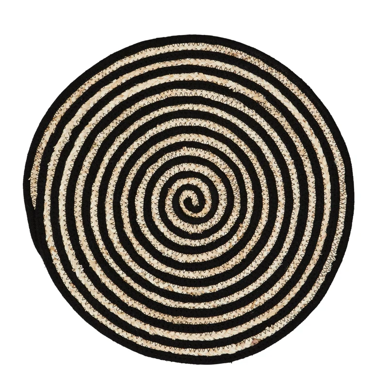 2er Set Platzset, natur-schwarz