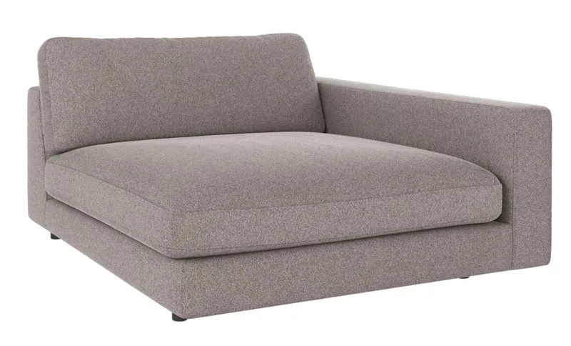 Chaiselongue Ecke rechts, grau-beige