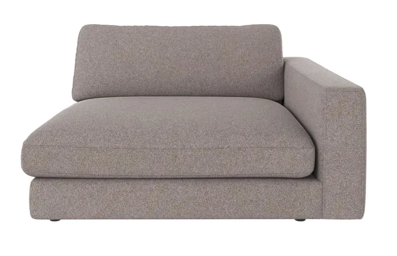 Chaiselongue Ecke rechts, grau-beige