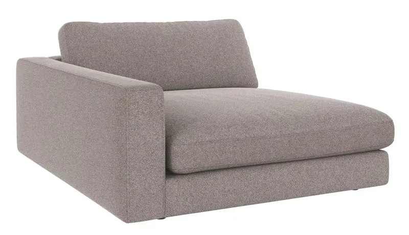 Chaiselongue Ecke links, grau-beige