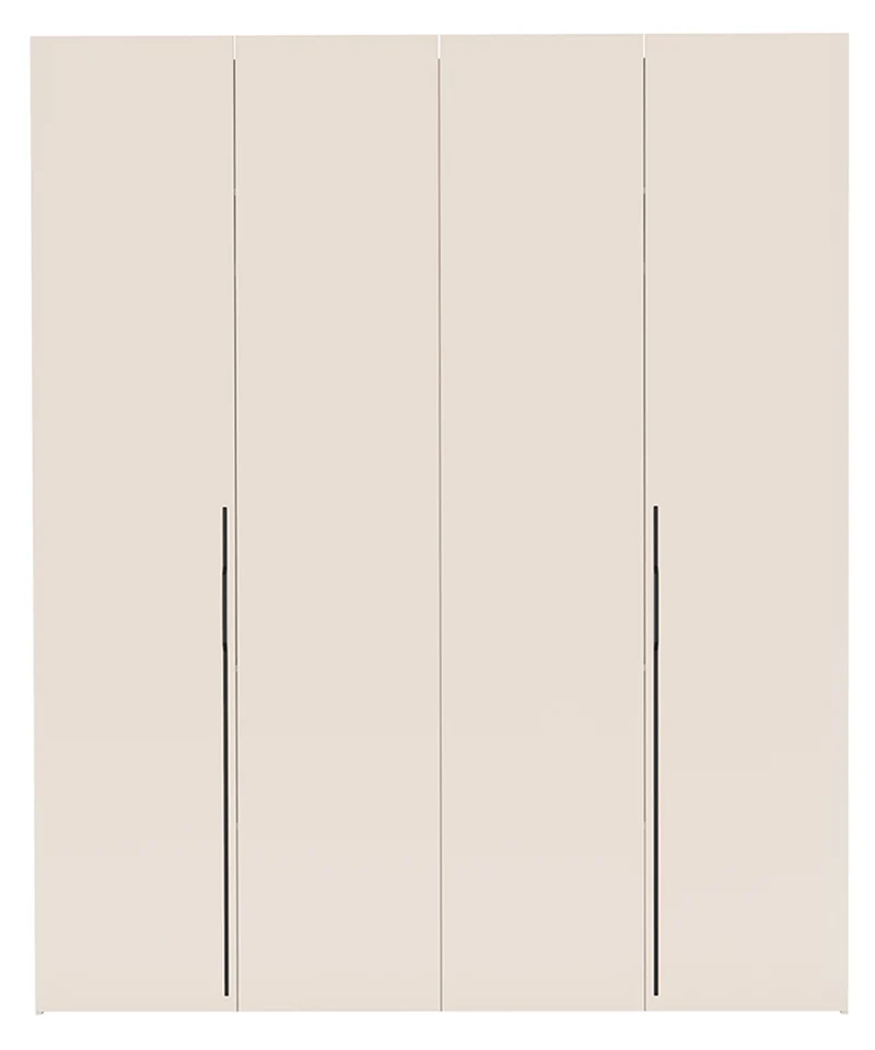 Zweiflügeliger Schrank Bari mit drei Schubladen, 200 cm, Kaschmirfarben