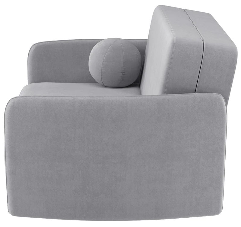 Ausziehbares Zweisitzer-Sofa Paxi 145 cm mit Stauraum, hellgrauer Chenille-Bezug