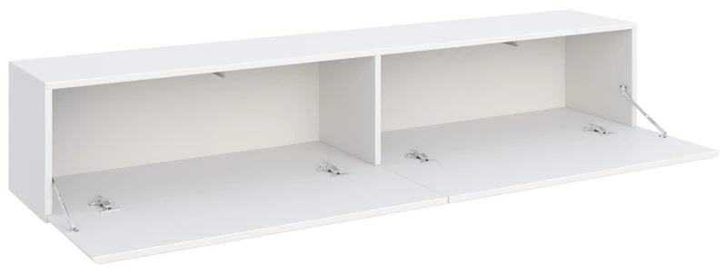 Hängender TV-Schrank Olio mit zwei Klapptüren, 175 cm, weiß