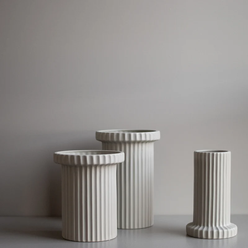 Vase Stripe, beige