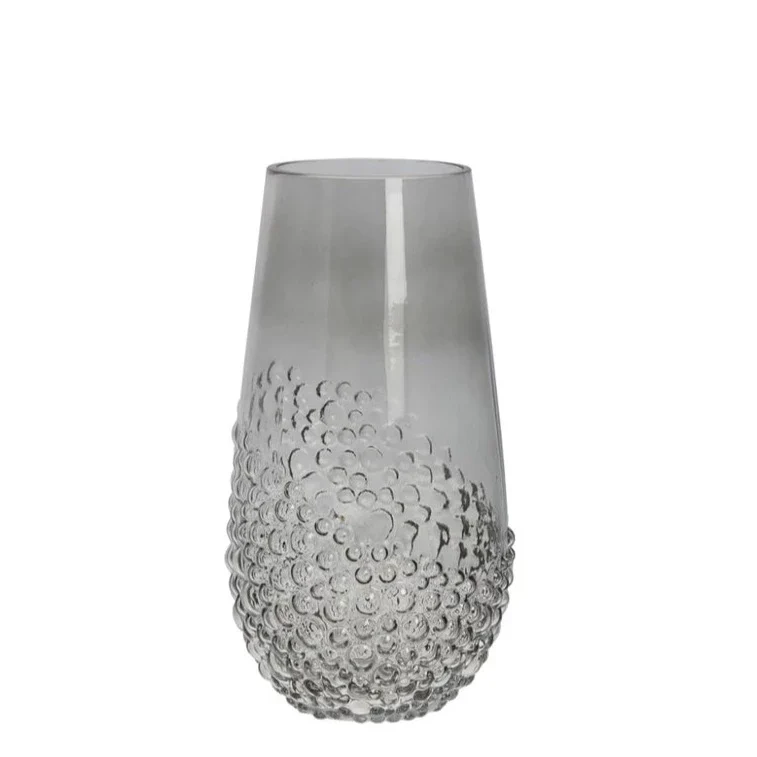 Glasvase Dornia H25cm, grau