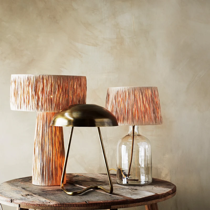 Tischlampe Raffia, natur