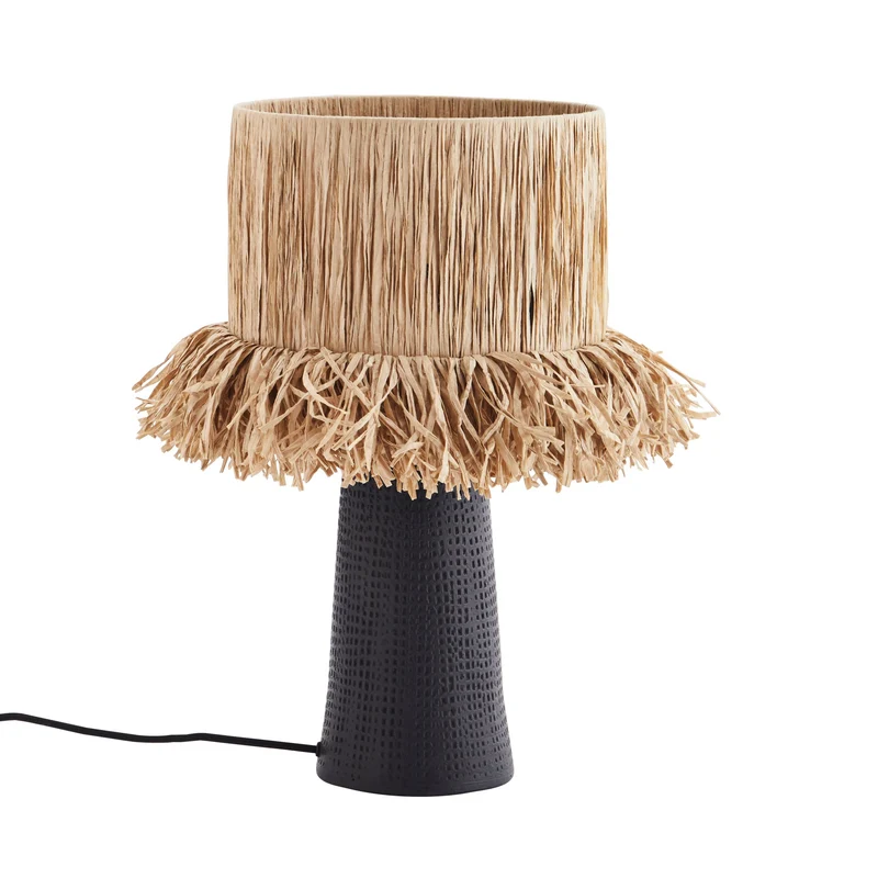 Tischlampe Raffia, natur